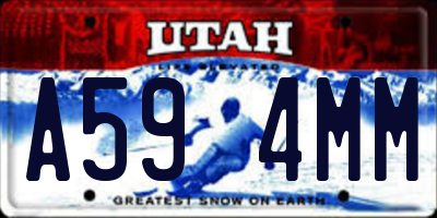 UT license plate A594MM