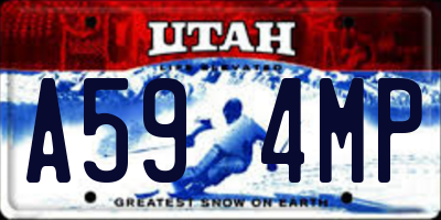 UT license plate A594MP