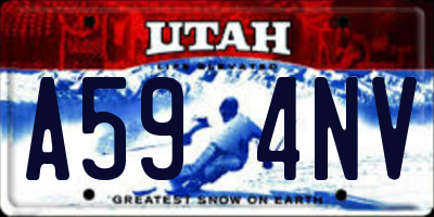 UT license plate A594NV
