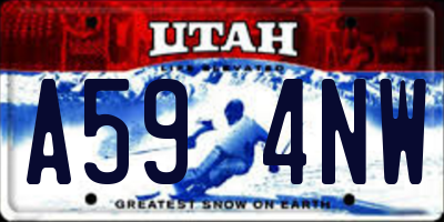 UT license plate A594NW