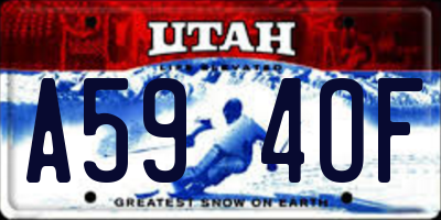 UT license plate A594OF