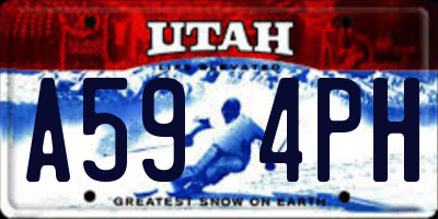 UT license plate A594PH