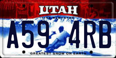 UT license plate A594RB