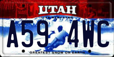 UT license plate A594WC
