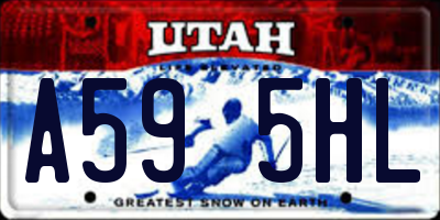 UT license plate A595HL