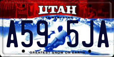 UT license plate A595JA