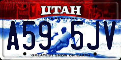 UT license plate A595JV