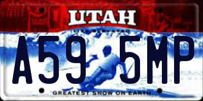 UT license plate A595MP