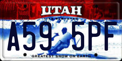UT license plate A595PF