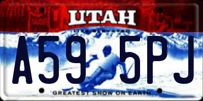 UT license plate A595PJ