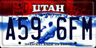 UT license plate A596FM