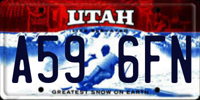 UT license plate A596FN