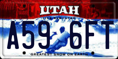 UT license plate A596FT