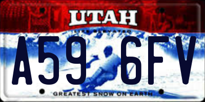 UT license plate A596FV