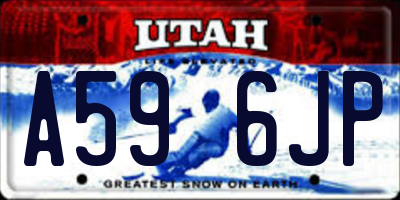 UT license plate A596JP