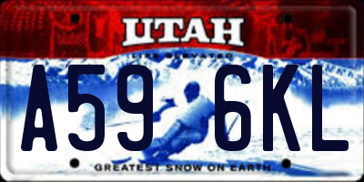 UT license plate A596KL