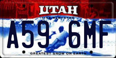UT license plate A596MF
