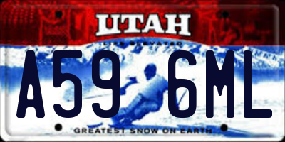 UT license plate A596ML