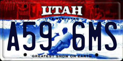 UT license plate A596MS