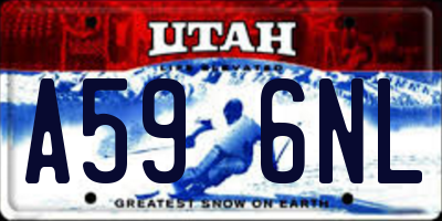 UT license plate A596NL