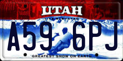 UT license plate A596PJ