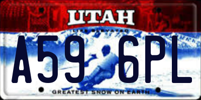 UT license plate A596PL