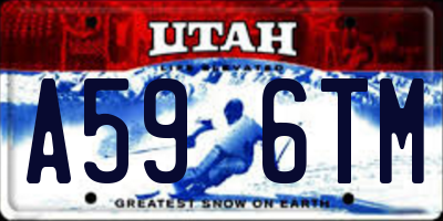UT license plate A596TM