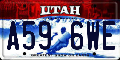 UT license plate A596WE