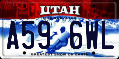 UT license plate A596WL