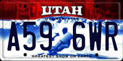 UT license plate A596WR