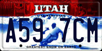 UT license plate A597CM