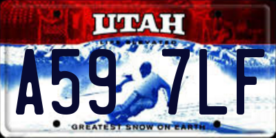 UT license plate A597LF