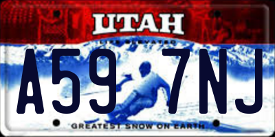 UT license plate A597NJ