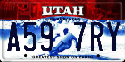 UT license plate A597RY