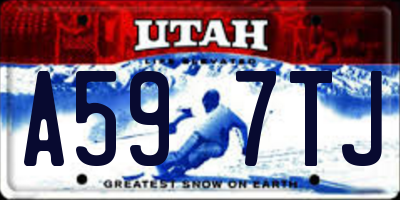 UT license plate A597TJ