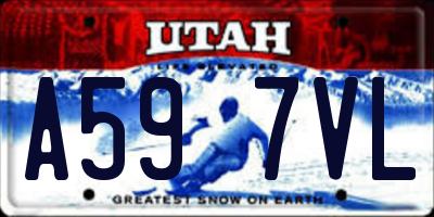 UT license plate A597VL