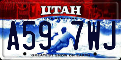 UT license plate A597WJ