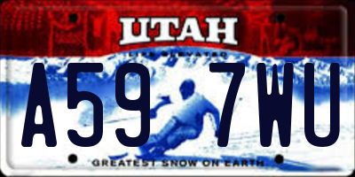 UT license plate A597WU