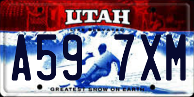 UT license plate A597XM
