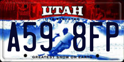 UT license plate A598FP