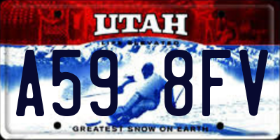 UT license plate A598FV