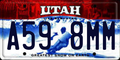 UT license plate A598MM