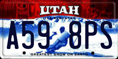 UT license plate A598PS