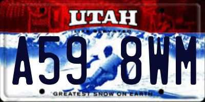 UT license plate A598WM