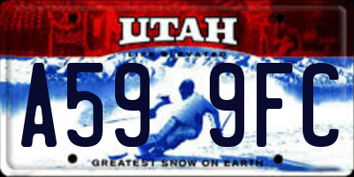 UT license plate A599FC