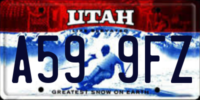 UT license plate A599FZ