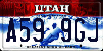 UT license plate A599GJ