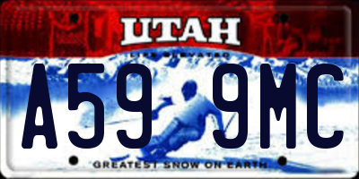 UT license plate A599MC