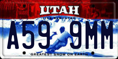 UT license plate A599MM