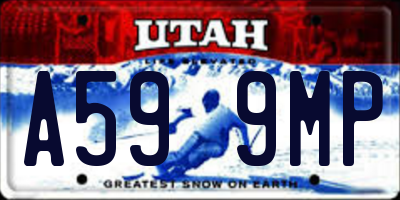 UT license plate A599MP